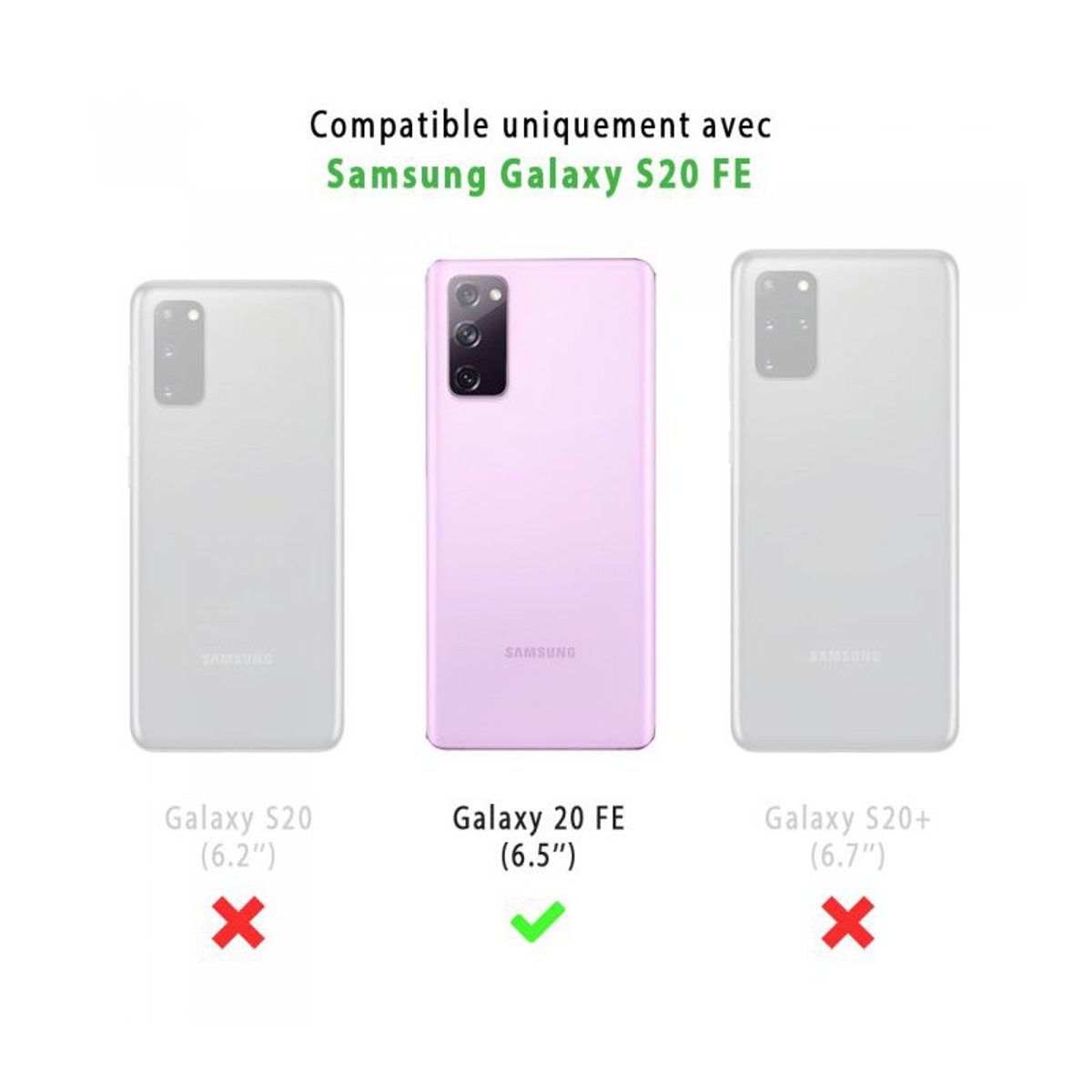 Coque Galaxy S20 Fe antichoc + 2 vitres bleu, EVETANE