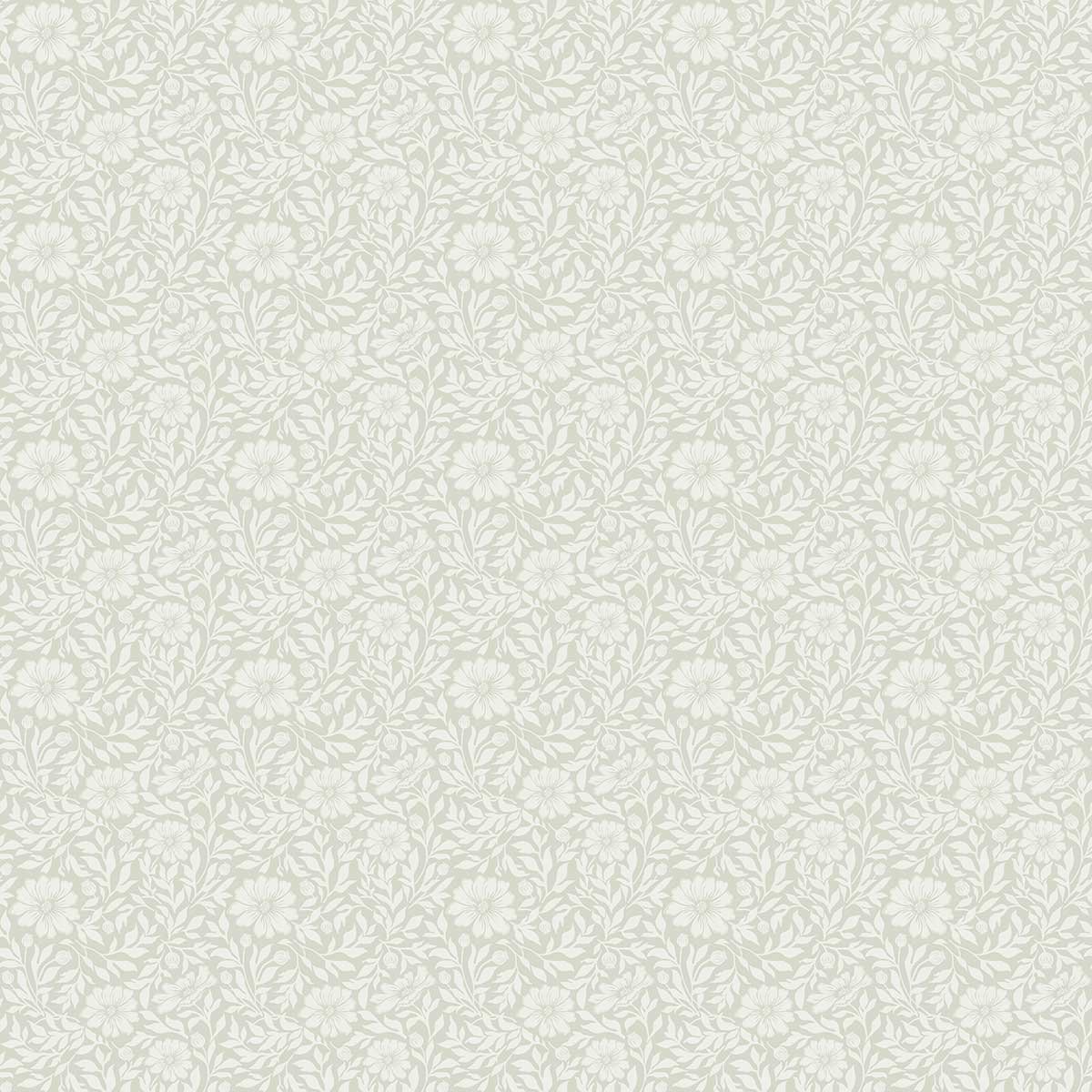 Papier peint floral tissé vert céladon ivoire beige, HEXOA