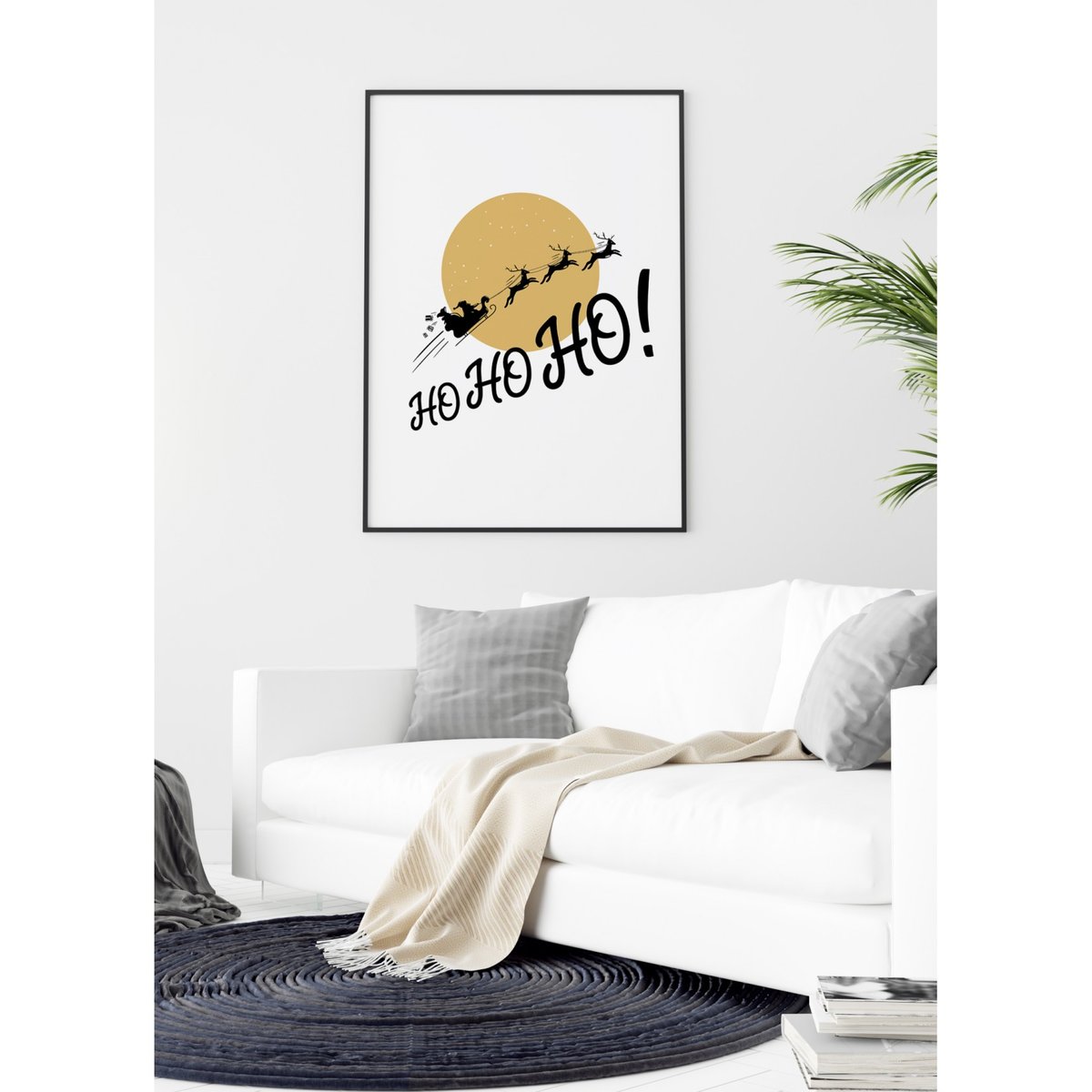 Affiche 'HoHoHo!' blanc, L'AFFICHERIE