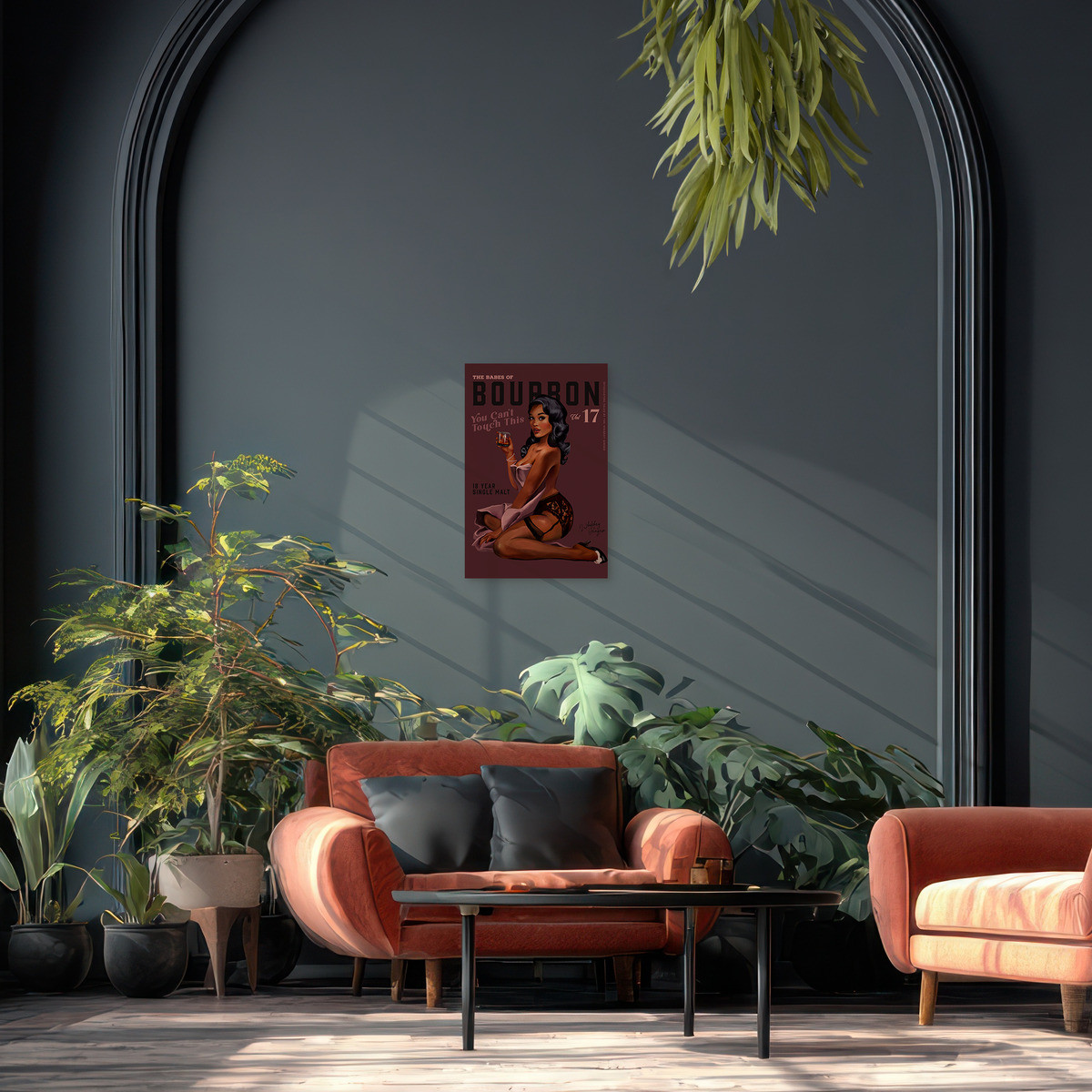 Tableau Sur Toile Ambiance Bourbon Vintage COCKTAIL tableaux sur toile-rouge, CEANOTHE