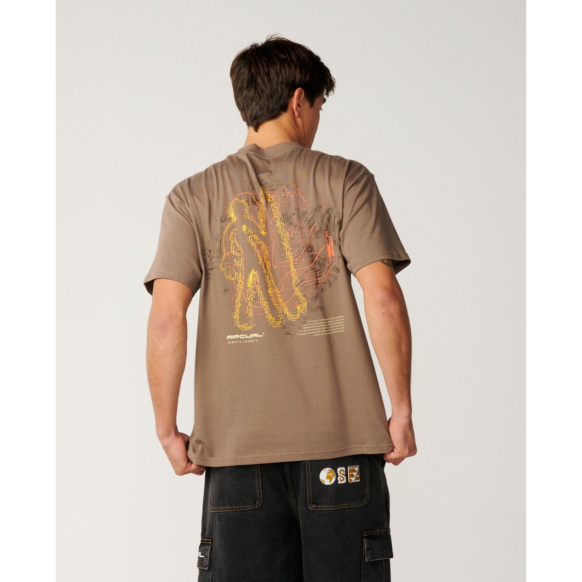 T-shirt Loose SEARCH SERIES Journey Man walnut, RIP CURL