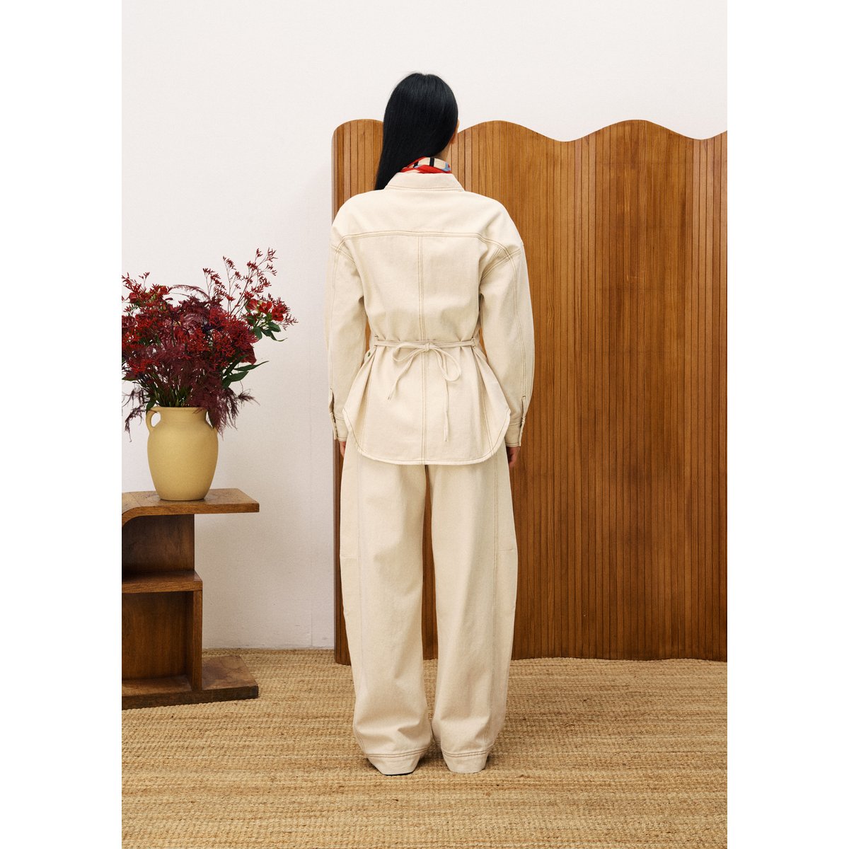Chemise en coton DURAS beige crème, FRNCH