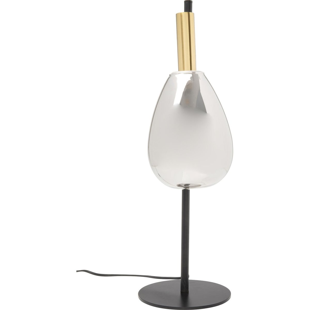Lampe en acier et verre, FARI noir, KARE DESIGN
