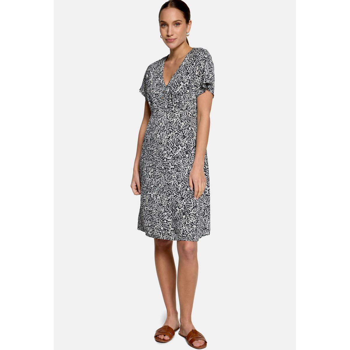 Mini-robe à imprimé dark blue/cream, ZERO