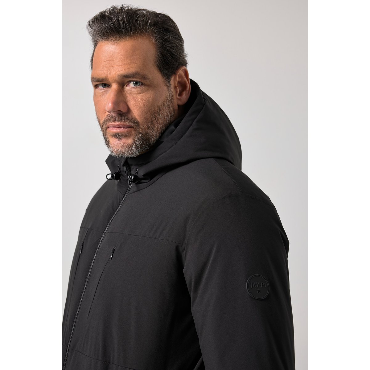Veste technique, outdoor, imperméable noir, JP1880