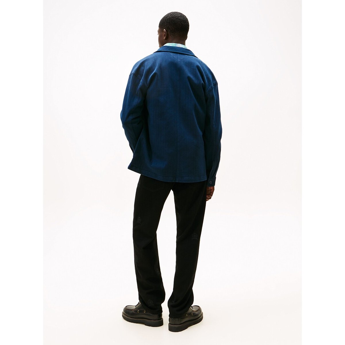 Veste essentielle Herringbone bleu marine, TOMMY JEANS