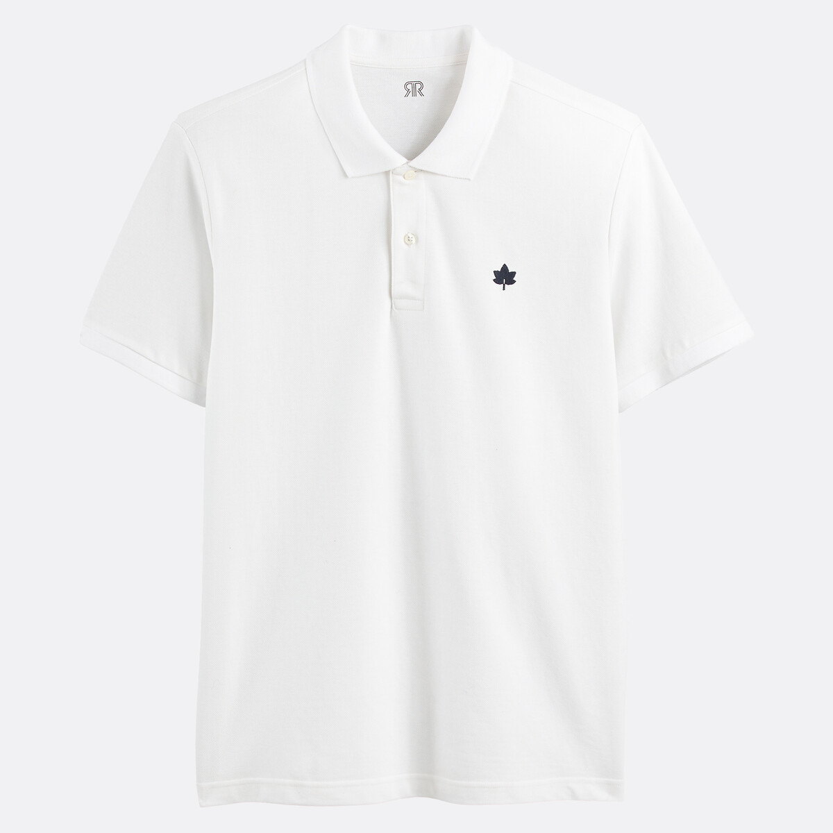 Polo manches courtes, brodé, Signature blanc, LA REDOUTE COLLECTIONS