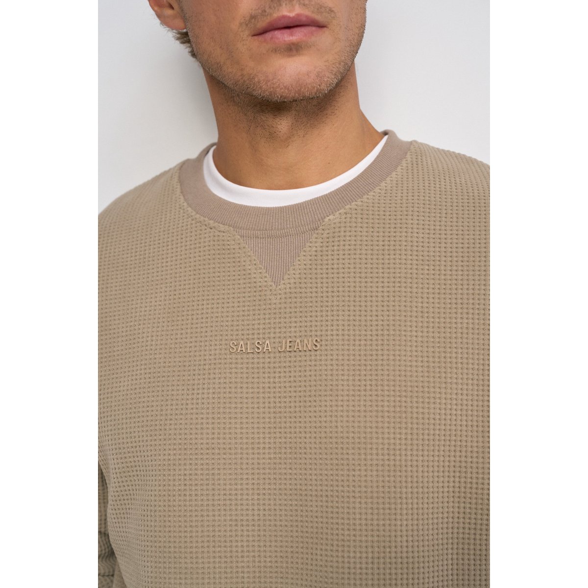 PULL TEXTURÉE beige, SALSA JEANS