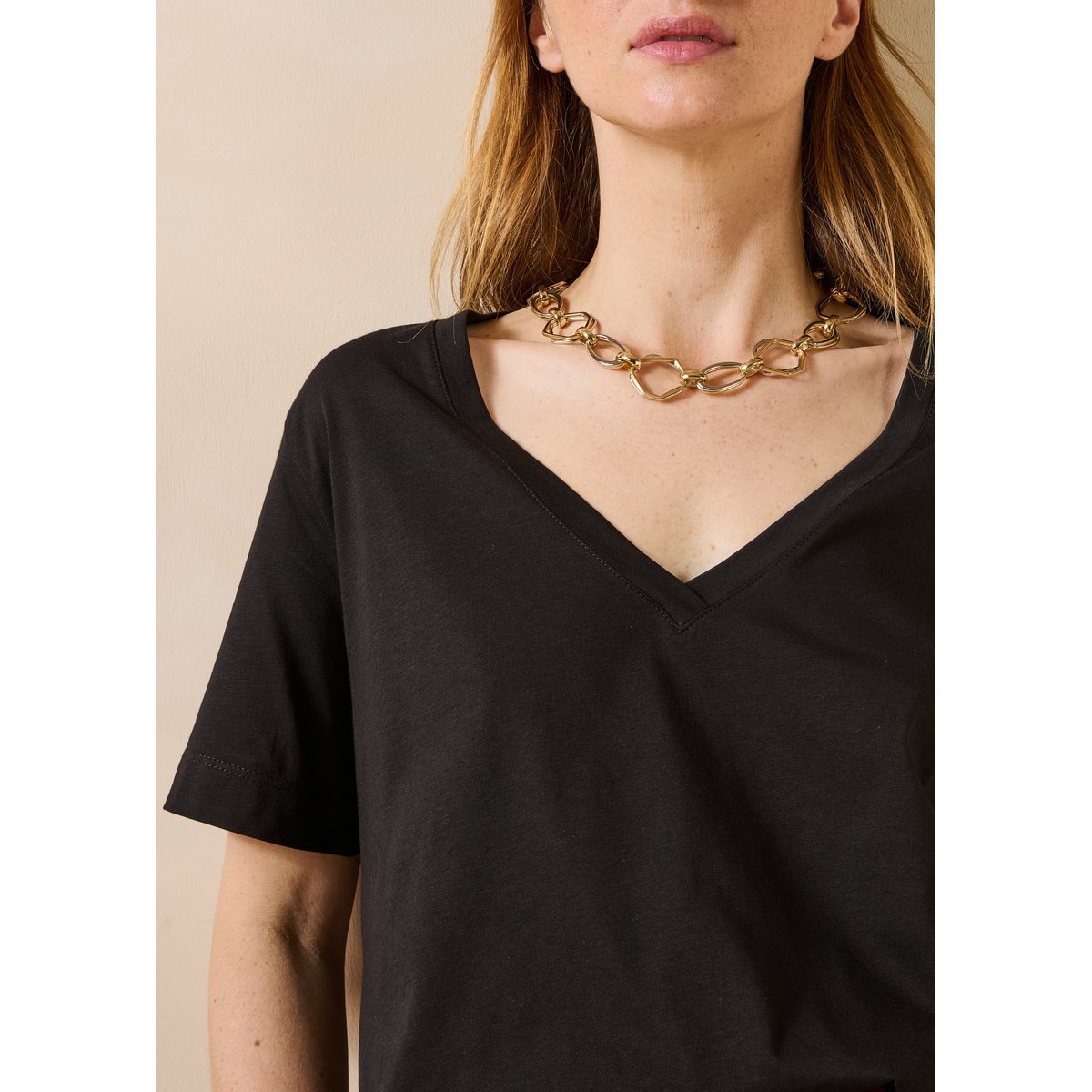 T-shirt oversize manches courtes en coton biologique noir, LA FEE MARABOUTEE