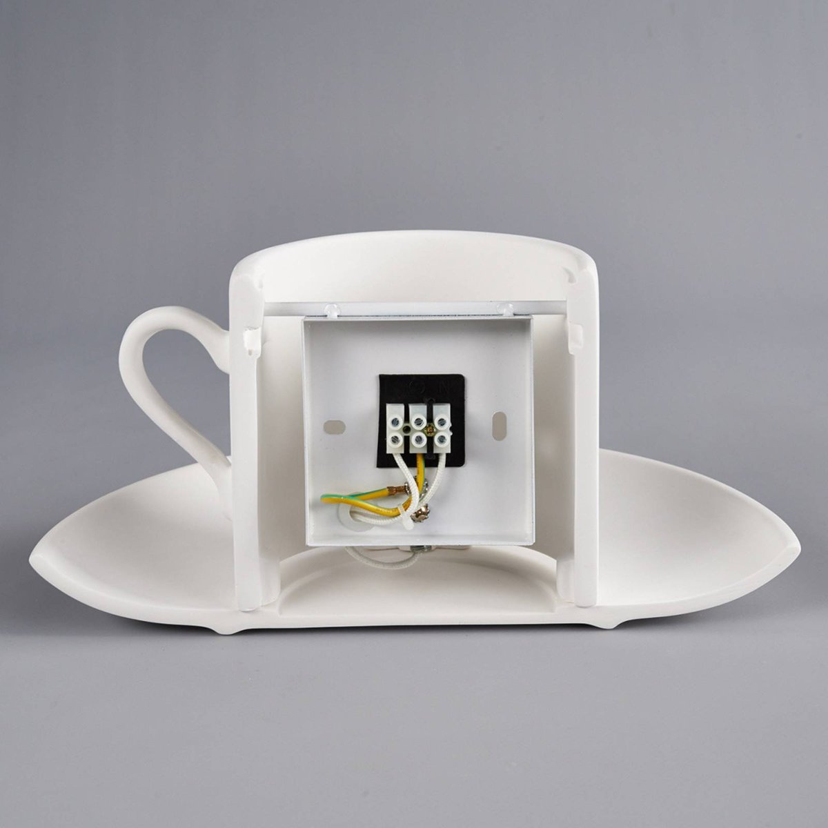 Applique en plâtre moderne, Pocillo blanc, LINDBY