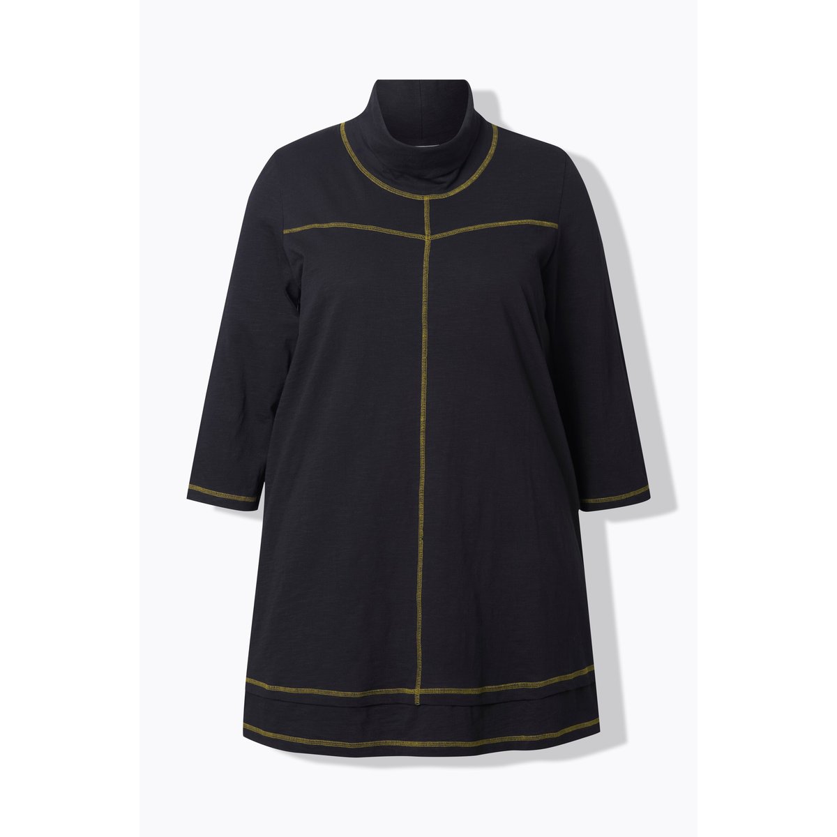 Blouse en coton bio noir, ULLA POPKEN