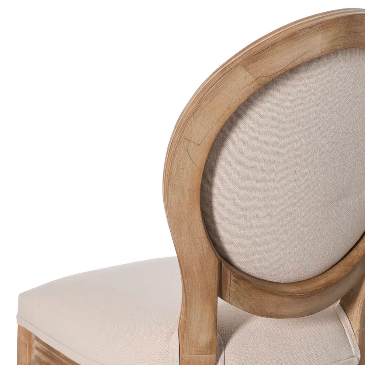 Tabouret de bar classique bois et tissu blanc 45x55x116cm bois, WADIGA
