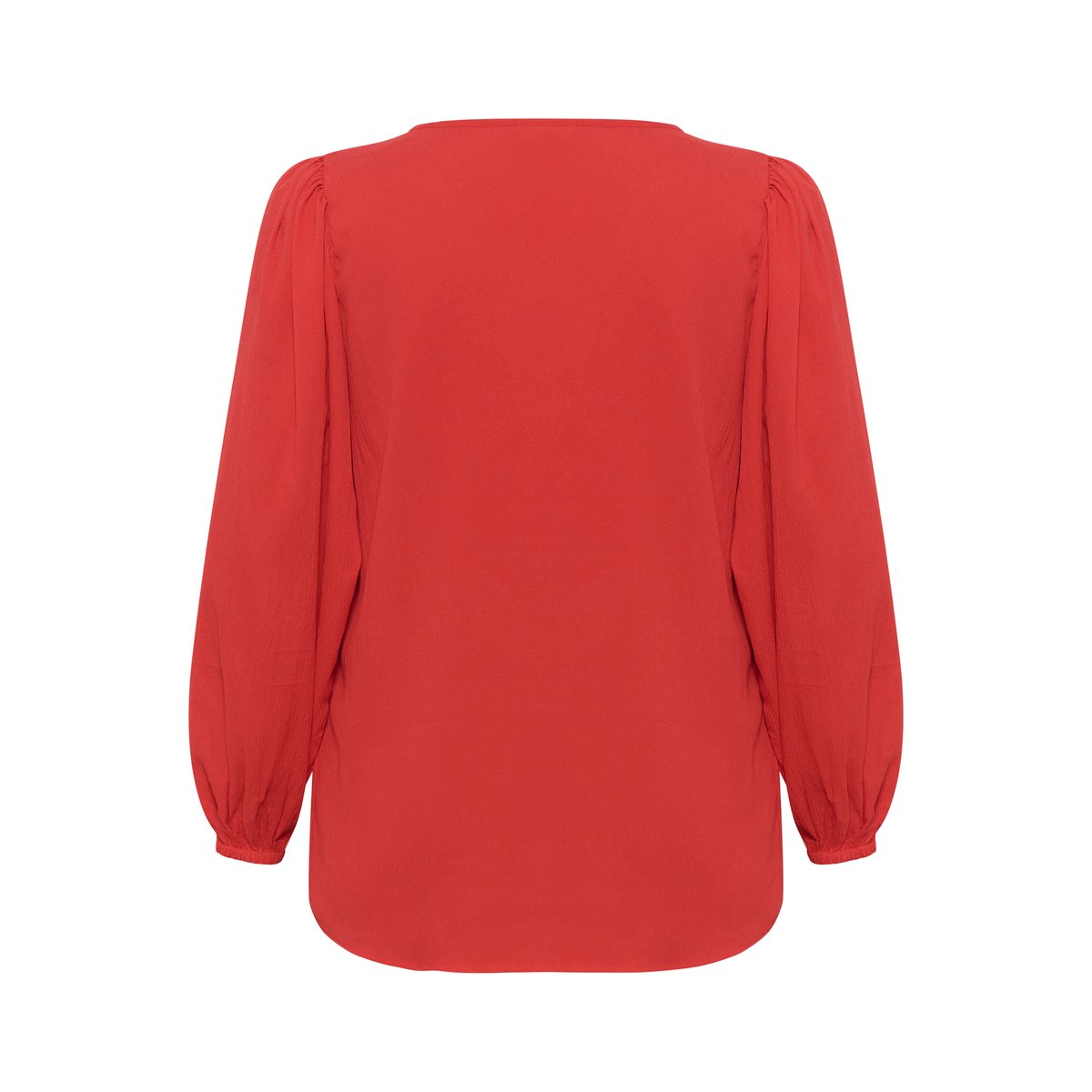 Blouse with long sleeve rouge true red, KAFFE CURVE