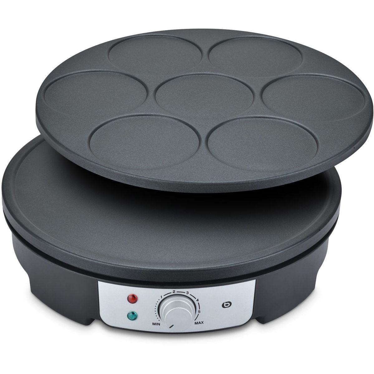 Crêpière ECPM4 2 en 1 grande crêpe et mini crêpes couleur unique, ESSENTIEL B