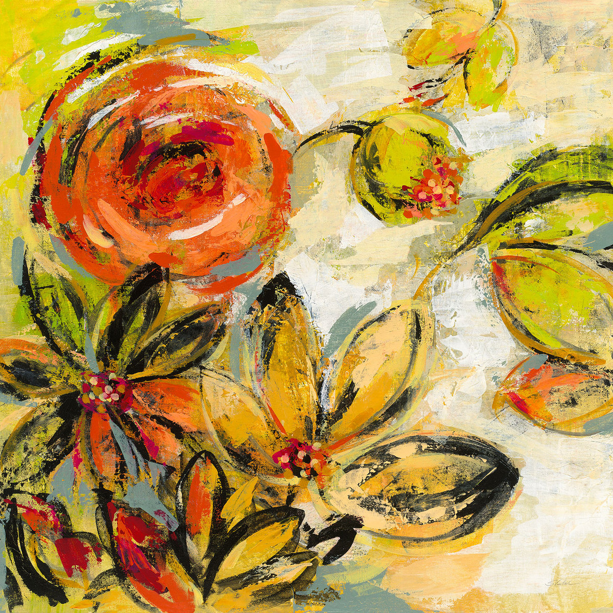 Tableau sunny flower tableau alu dibond, HEXOA