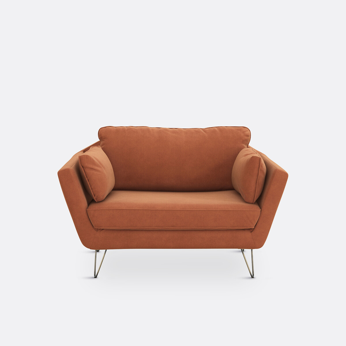 Fauteuil XL velours Topim tabac, LA REDOUTE INTERIEURS