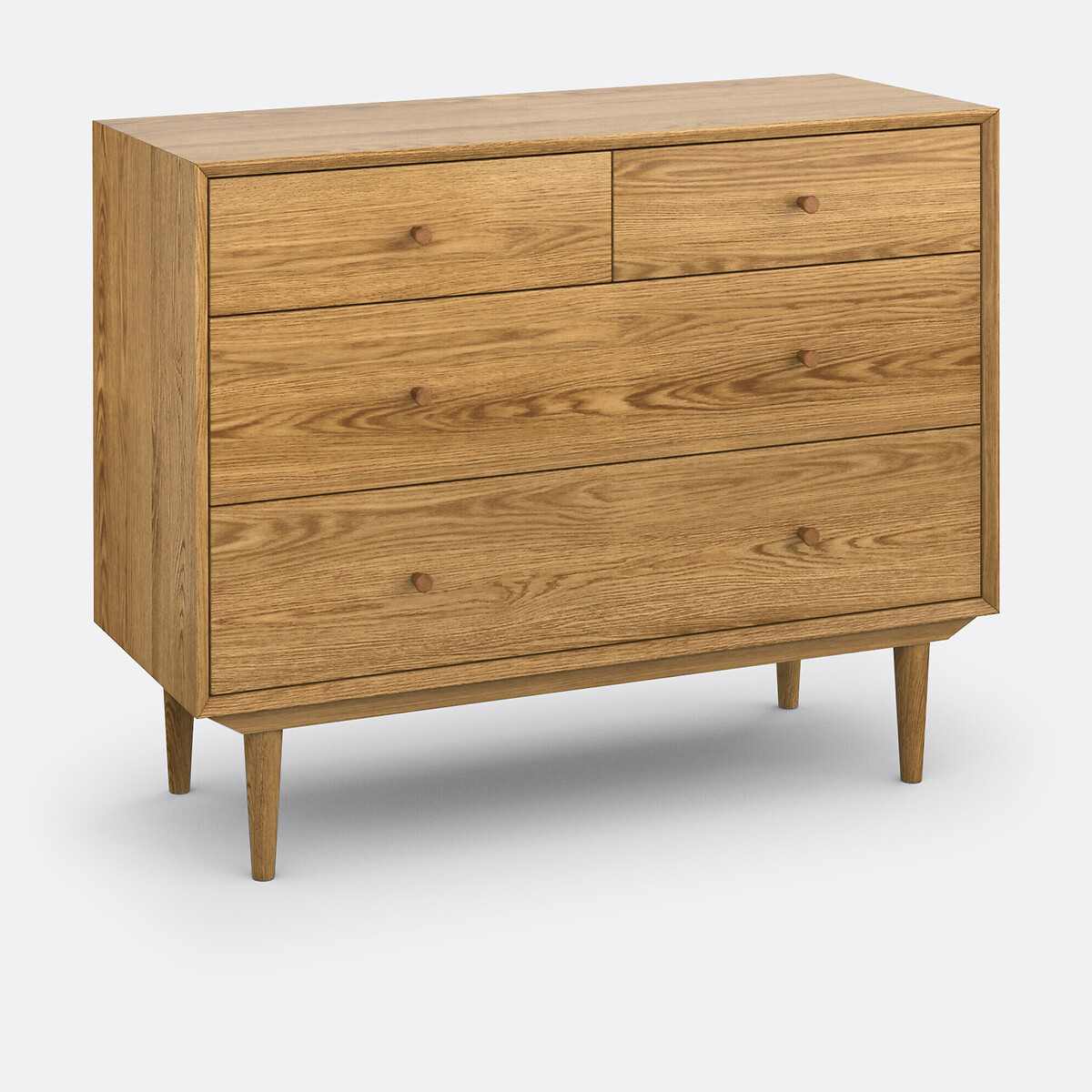 Commode vintage 4 tiroirs, Quilda bois clair chêne, LA REDOUTE INTERIEURS
