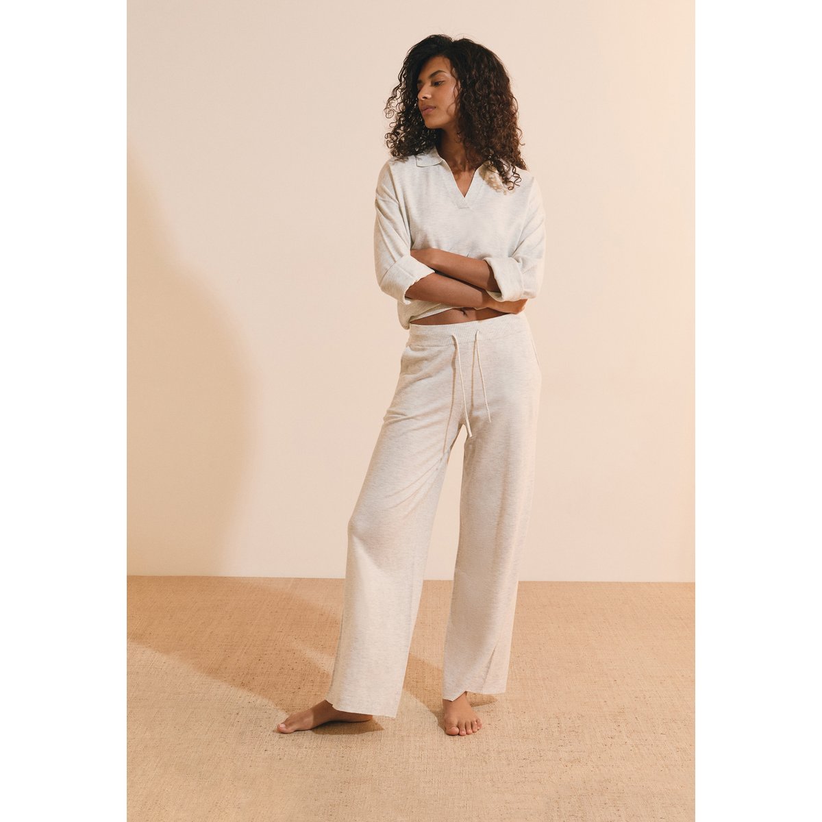 Pantalon de pyjama large BRIELA gris, ETAM