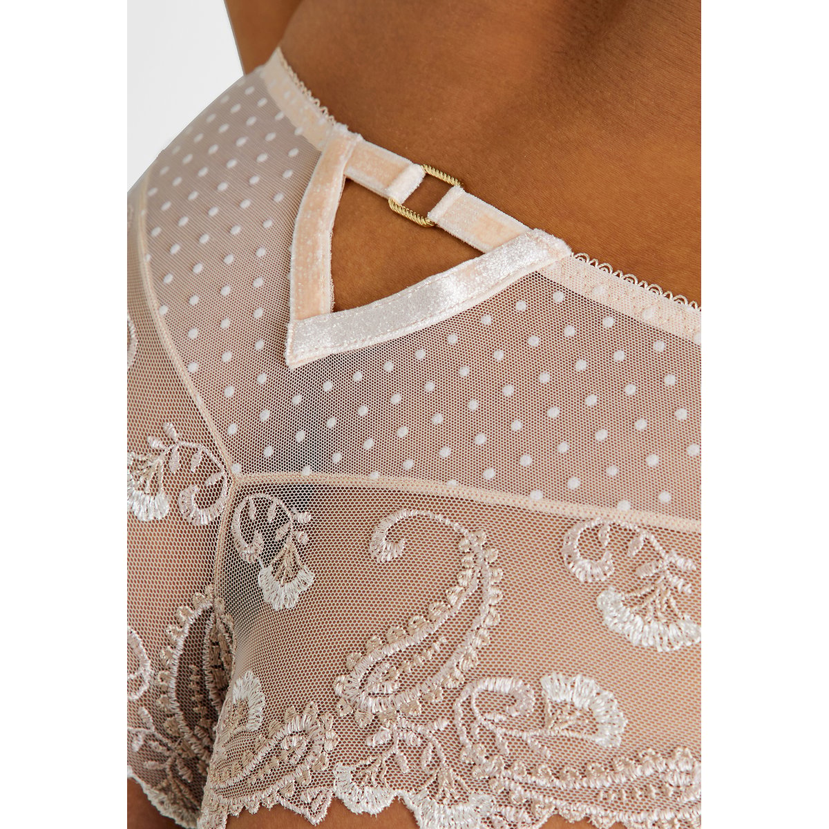 Shorty Velvet Memories beige, AUBADE