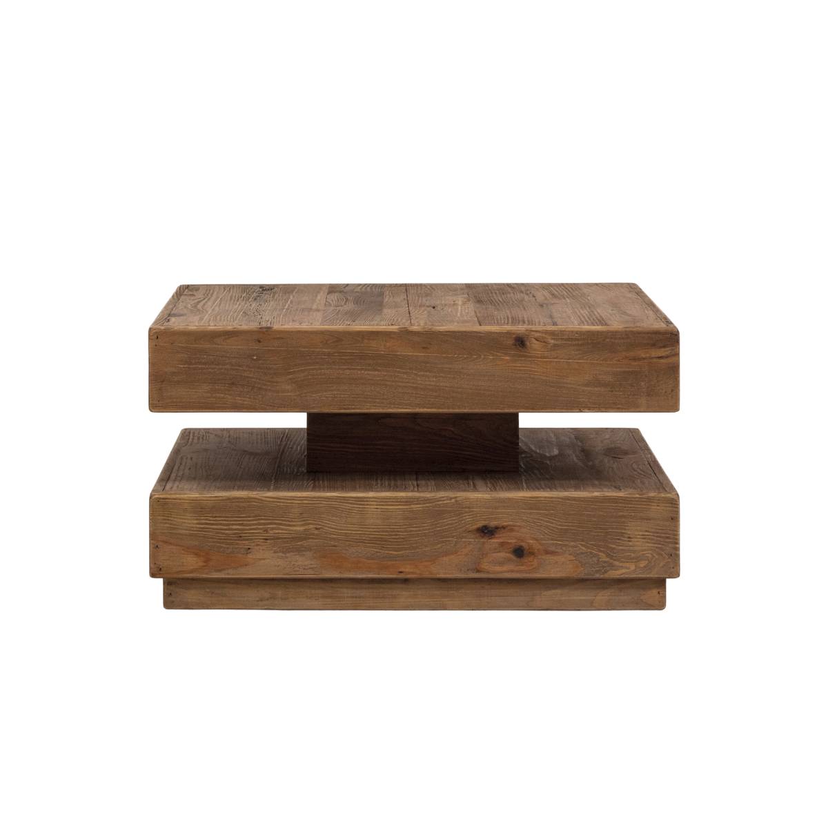 Table basse en bois recyclé BLAISE bois foncé, MADE IN MEUBLES