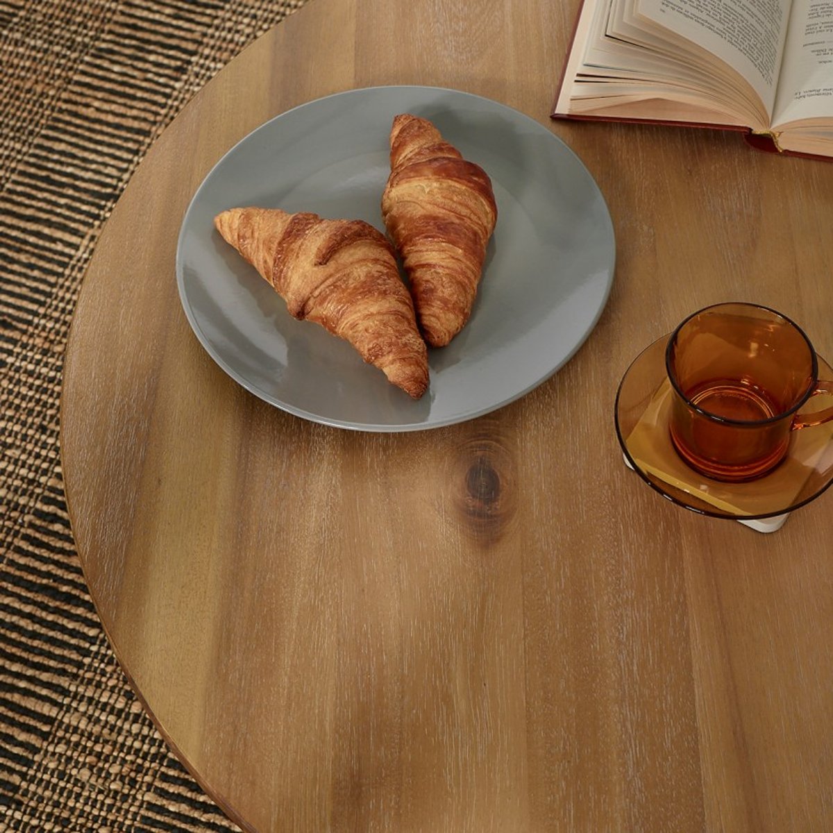 Table basse ronde style chalet en acacia TODD bois, ROBIN DES BOIS