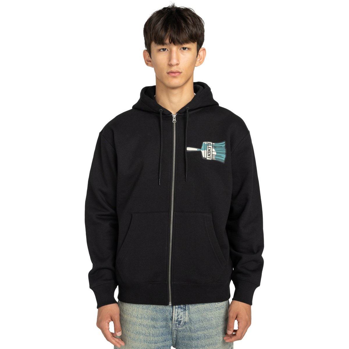 Sweat à capuche PAINT BRUSH noir flint black, ELEMENT