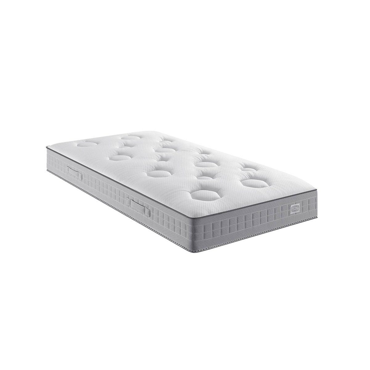 Ens FLEXION 180x200 matelas H26 ressort ensachés, mi-ferme, 2 sommiers blanc, SIMMONS