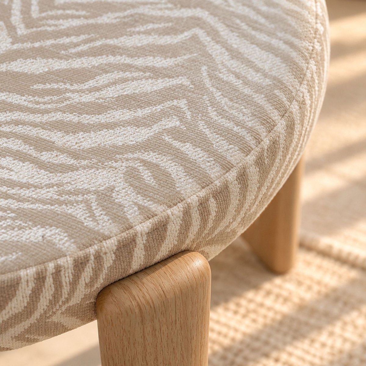 Lot de 2 chaises de table en tissu zébré, LILY couleur unique, NOW'S HOME
