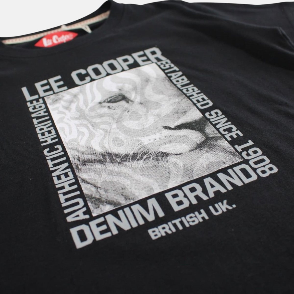 T-shirt manches courtes imprimé, col rond POSTER noir, LEE COOPER