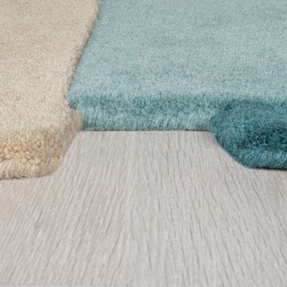 Tapis de couloir en laine COLLAGE bleu, FLAIR RUGS