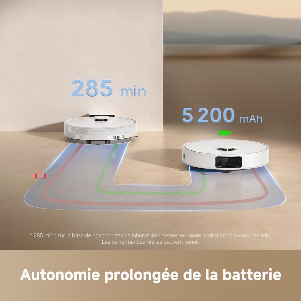 Robot Aspirateur Laveur D20 White couleur unique, DREAME