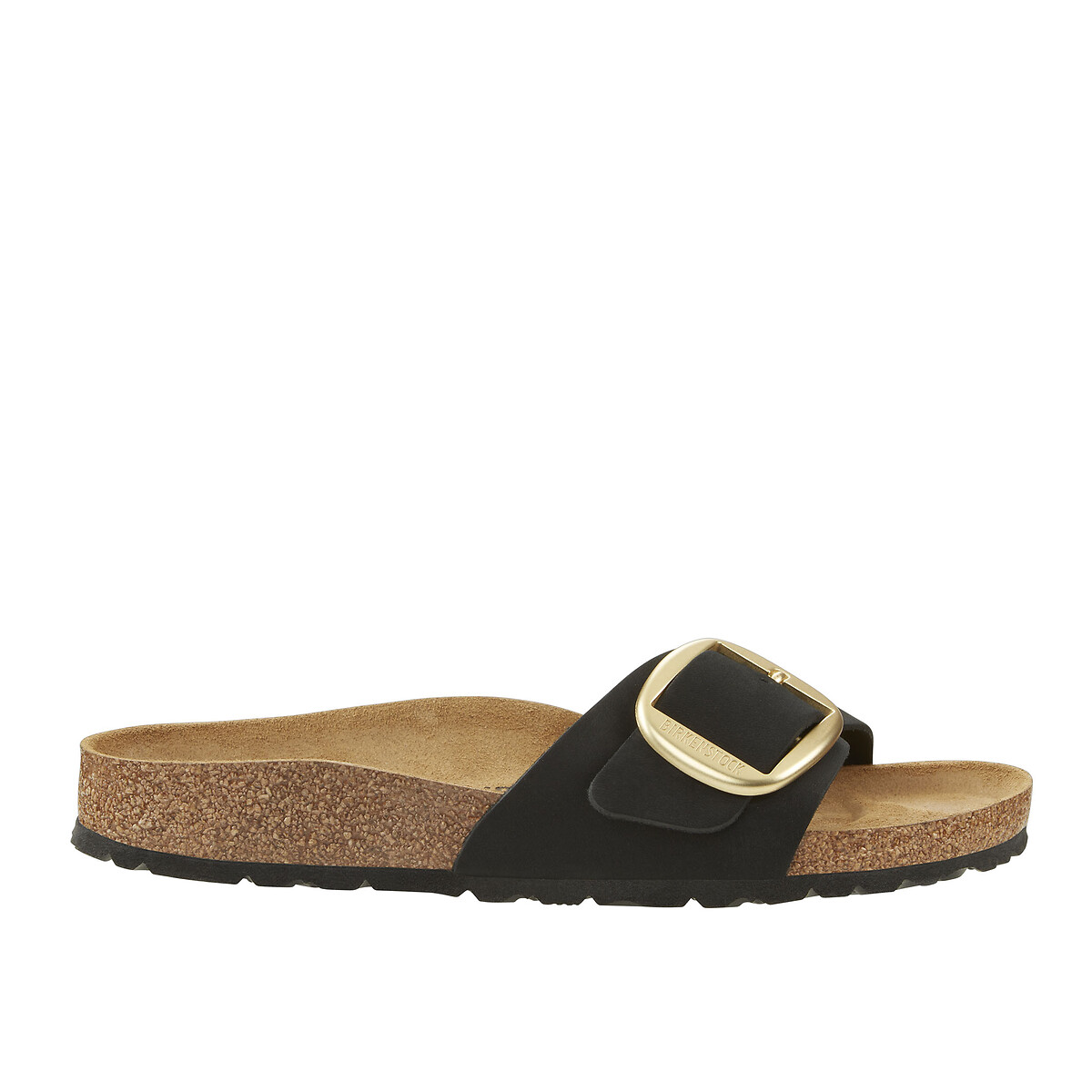 Mules simple bride MADRID BIG BUCKLE noir, BIRKENSTOCK