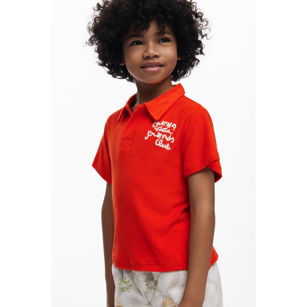 Polo bonne vie orange, DESIGUAL