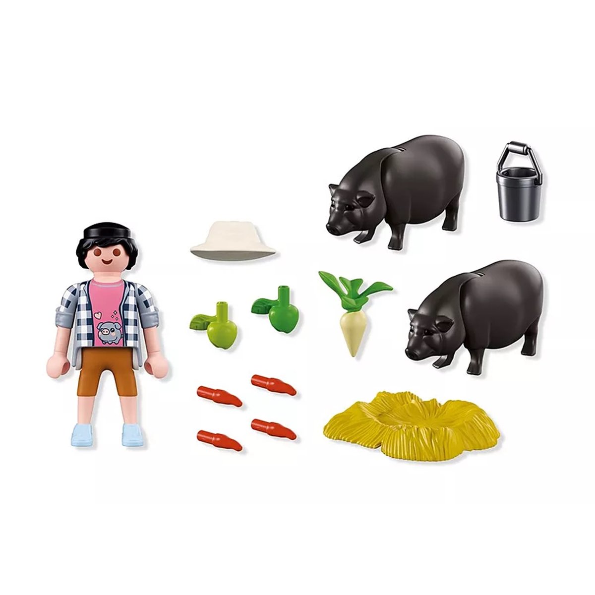 Agriculteur avec cochons multicolore, PLAYMOBIL