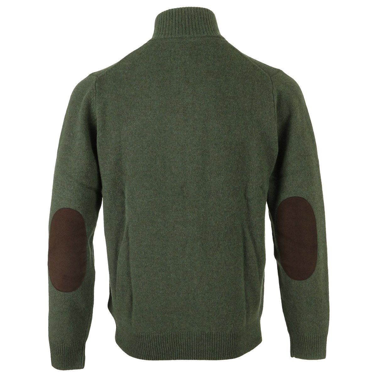 Gilet PATCH ZIP THROUGH KNITTED JUMPER olive, BARBOUR