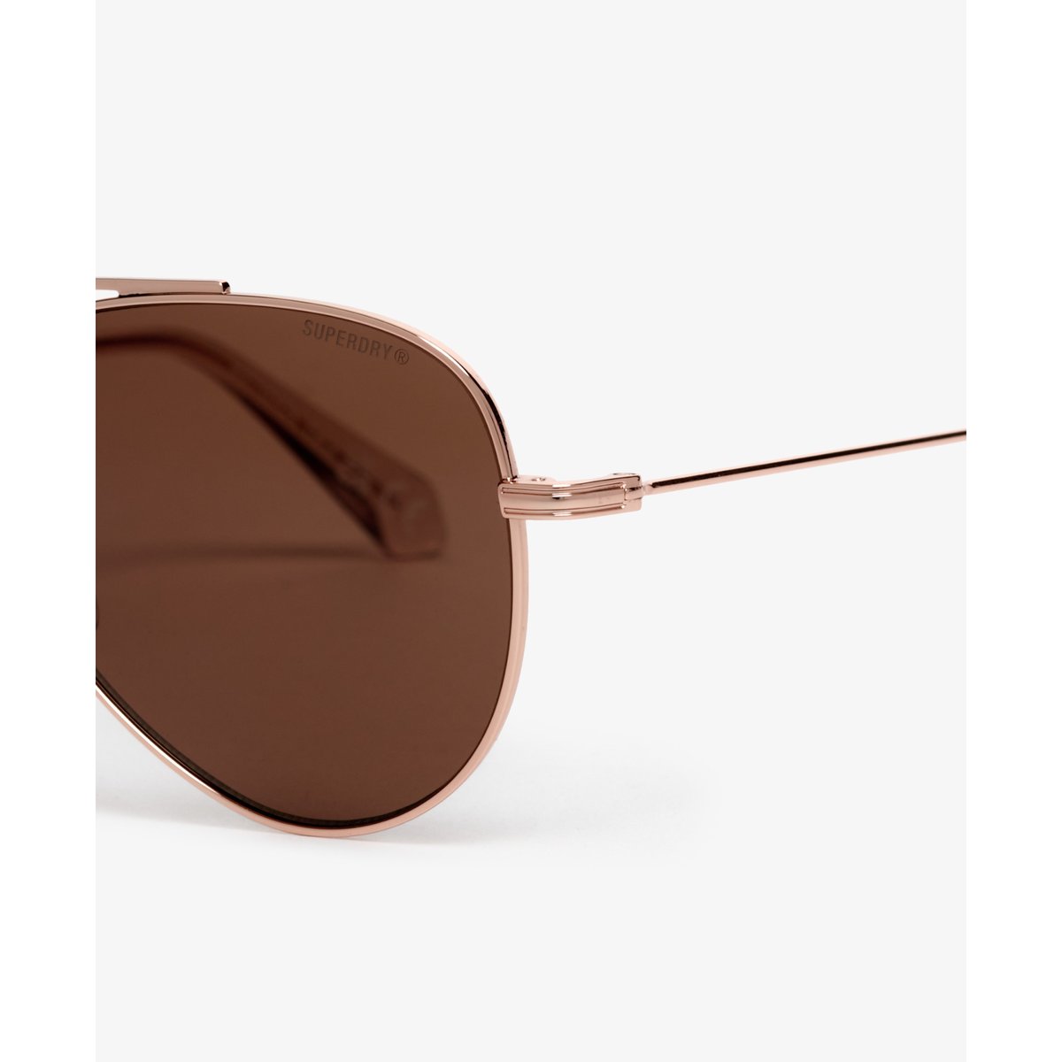 Lunettes de soleil Aviator Classiques or rose/ verre brun, SUPERDRY
