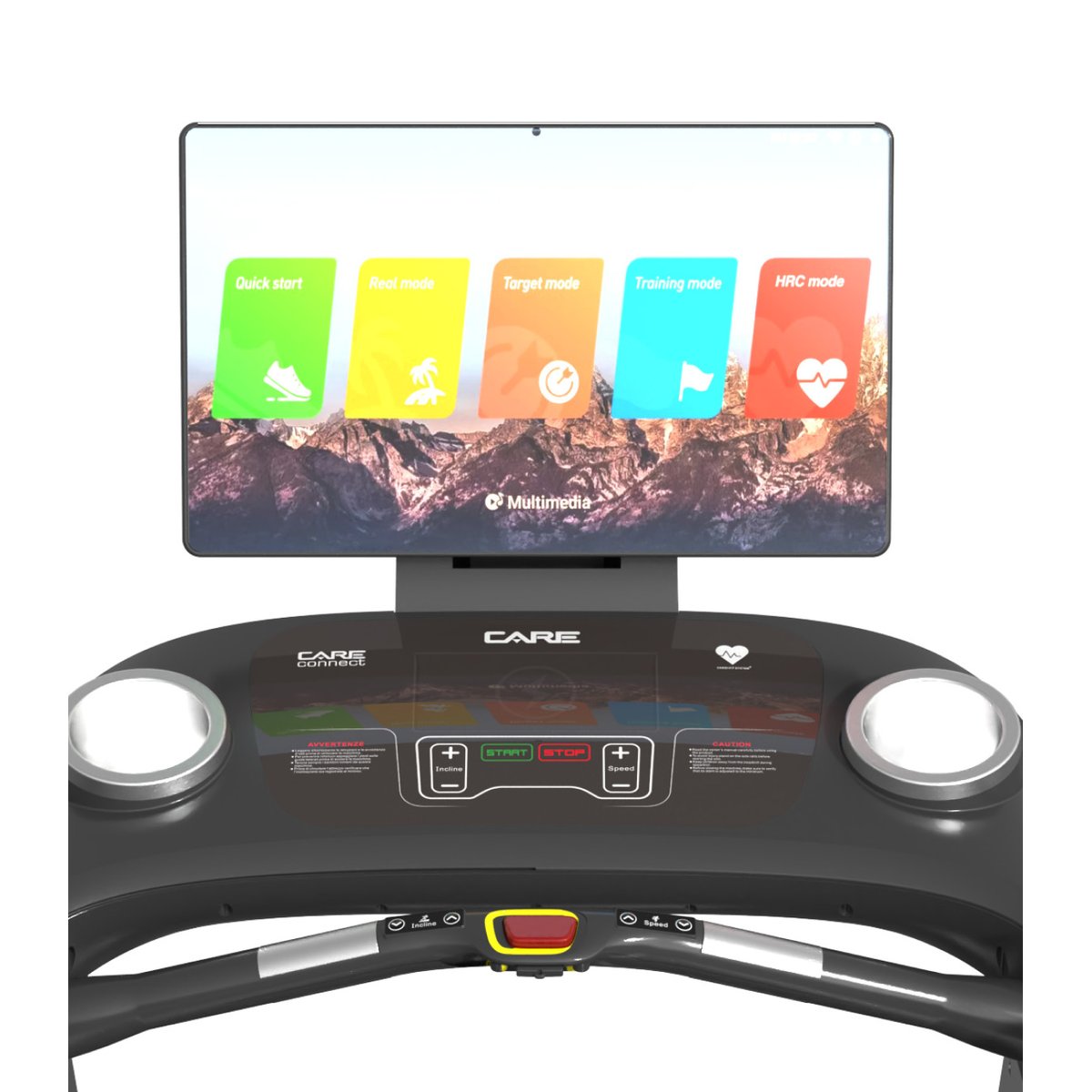 Tapis de course professionnel - 25km/h - CARE - CLUB RUNNER écran TFT gris, CARE FITNESS