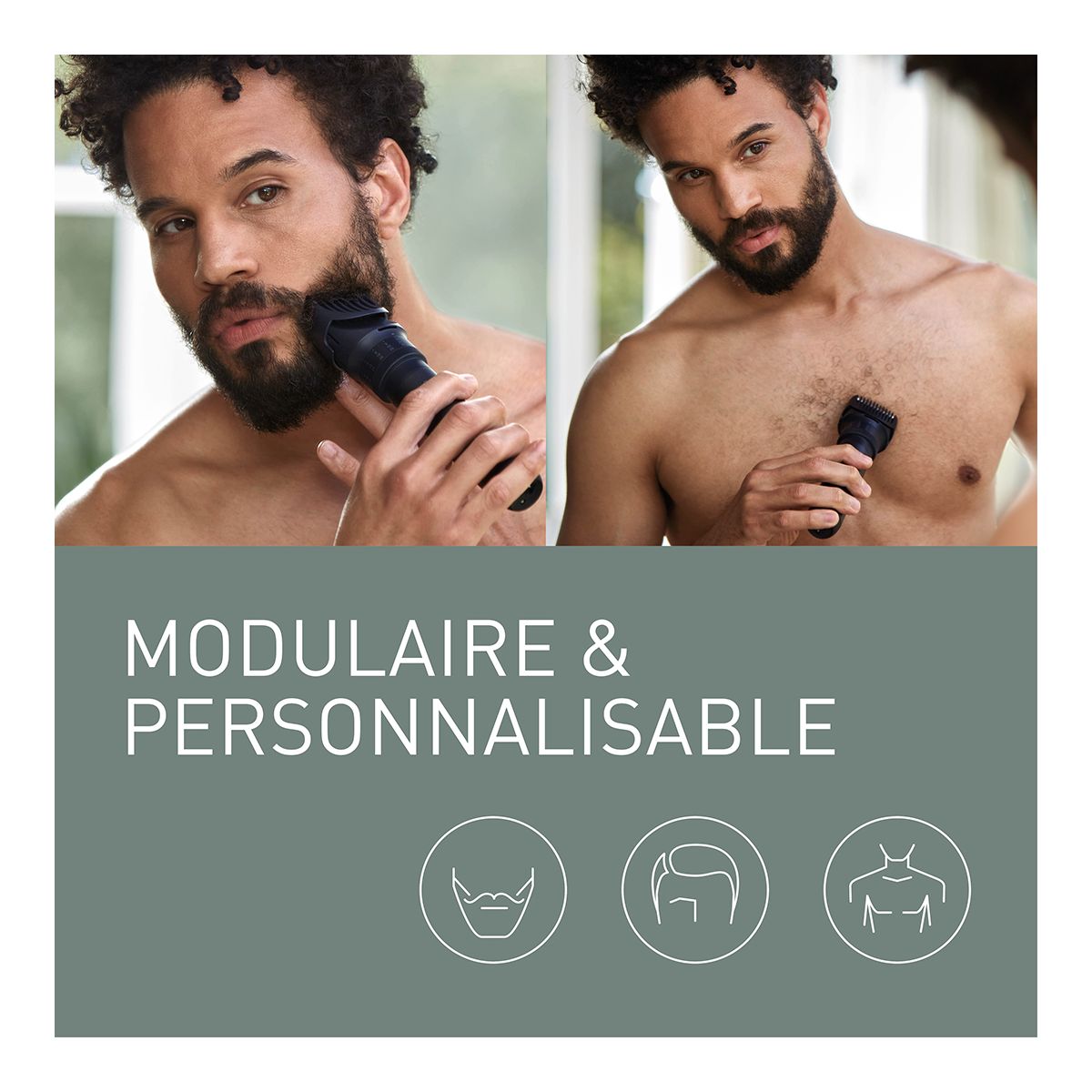 Tondeuse multi usages Multishape ER-CKL2-A301, molette réglable, 58 hauteurs de coupe, précision 0,5 mm, autonomie 70 mn couleur unique, PANASONIC