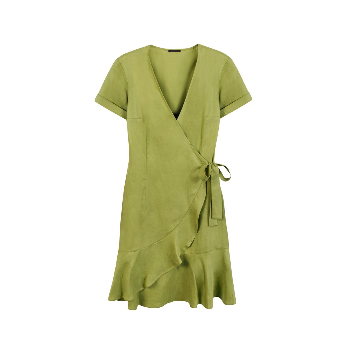 Robe courte forme portefeuille olive d'été, IKKS