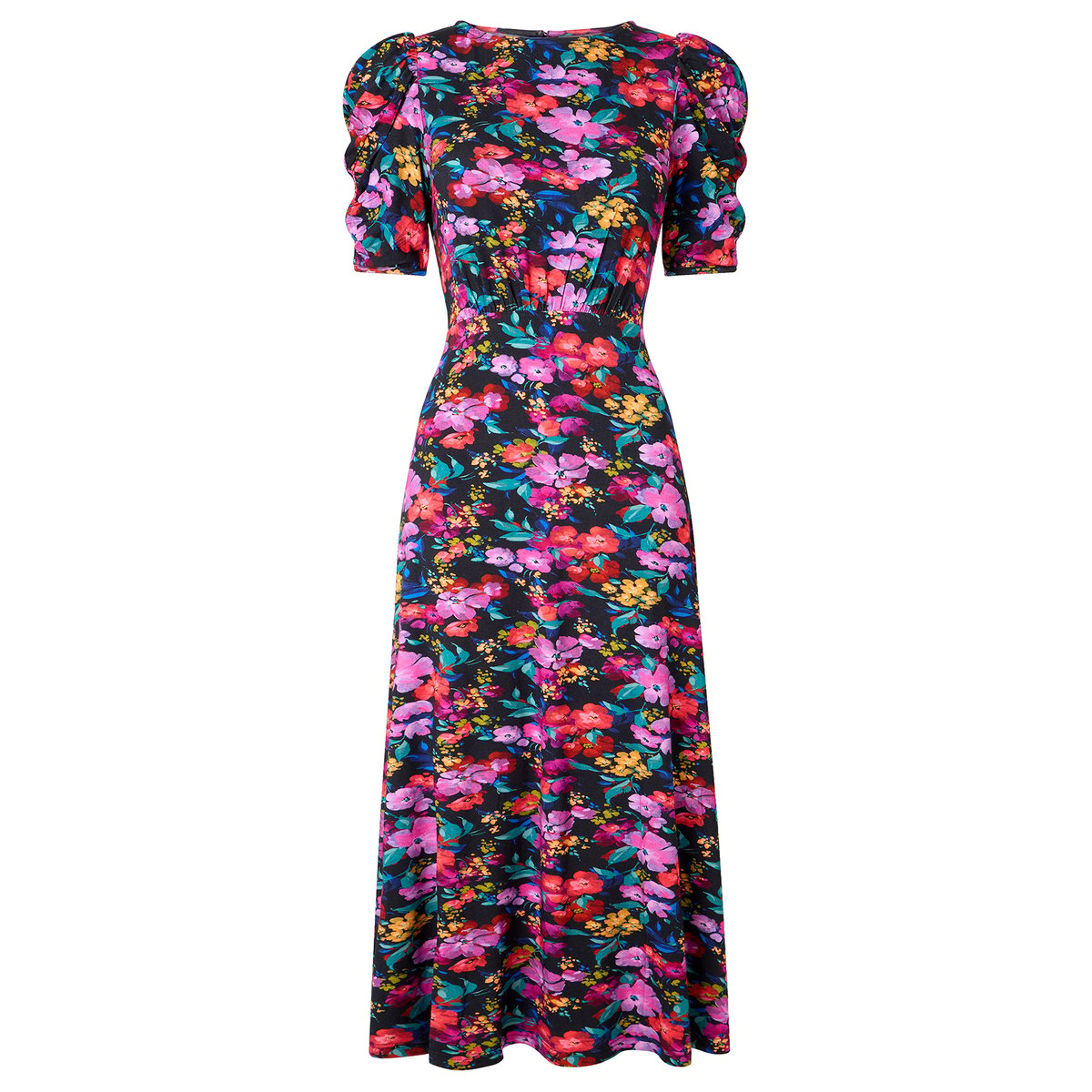 Robe Longue en Jersey à Manches Courtes Hiver Lumineux multicolore, JOE BROWNS