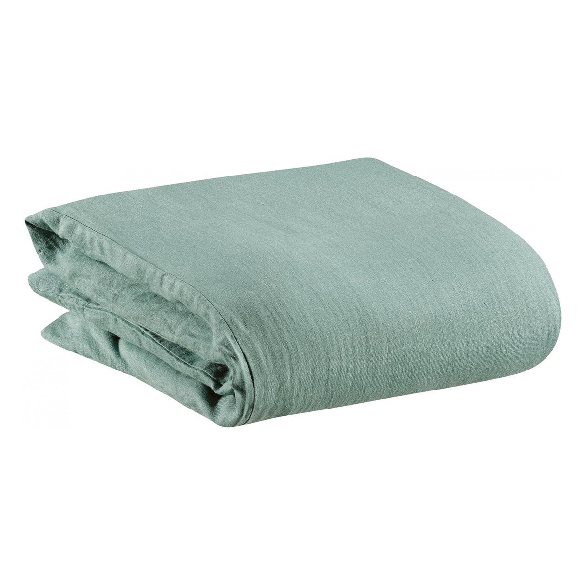 Housse de couette stonewashed Zeff vert de gris, VIVARAISE