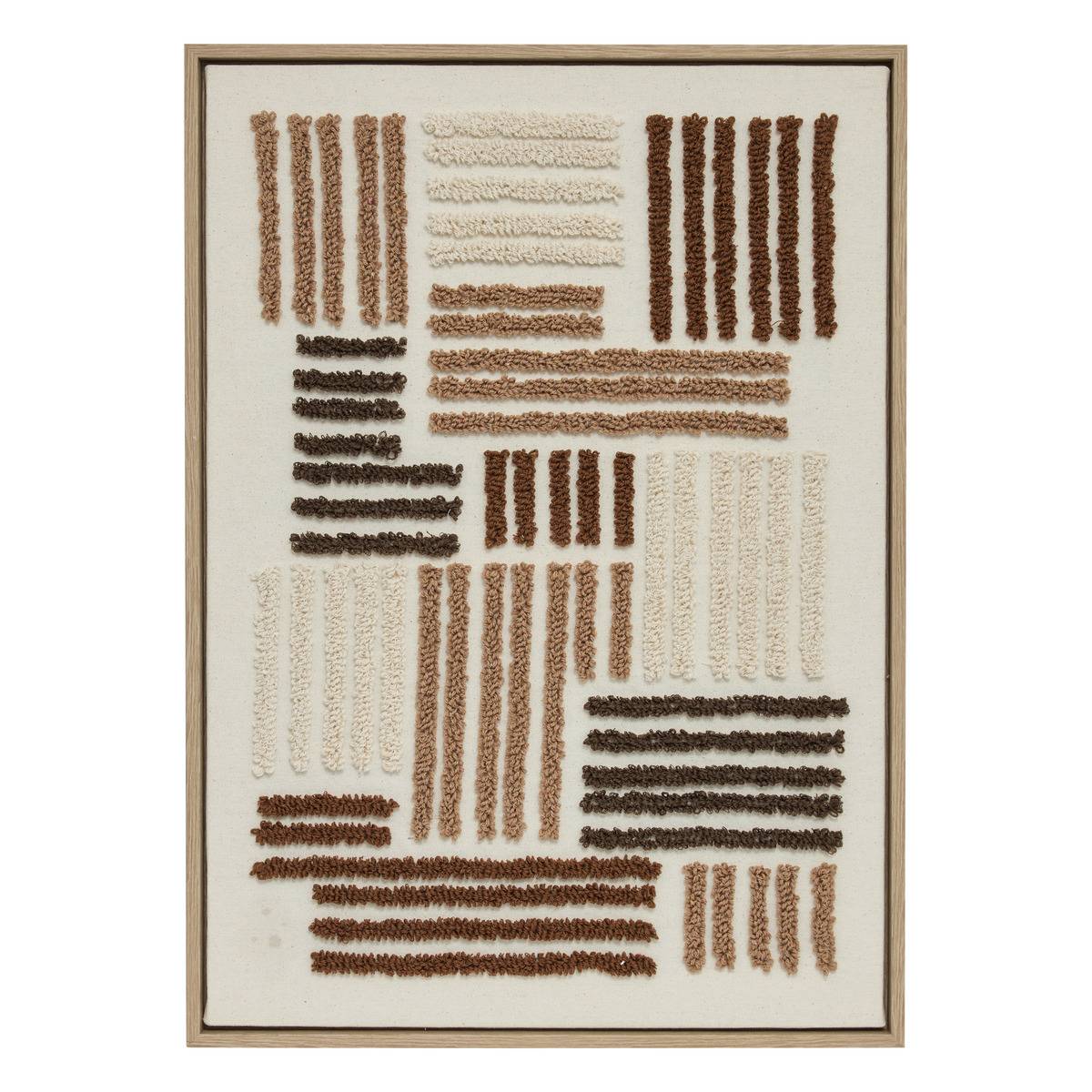Toile en relief motifs abstraits EMIR marron, ATMOSPHERA