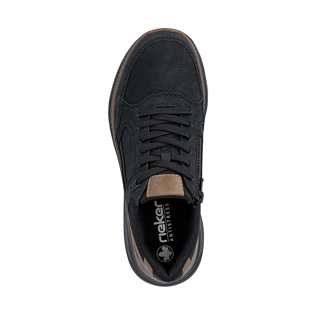 Basket Basse à Lacets Rgd noir, RIEKER