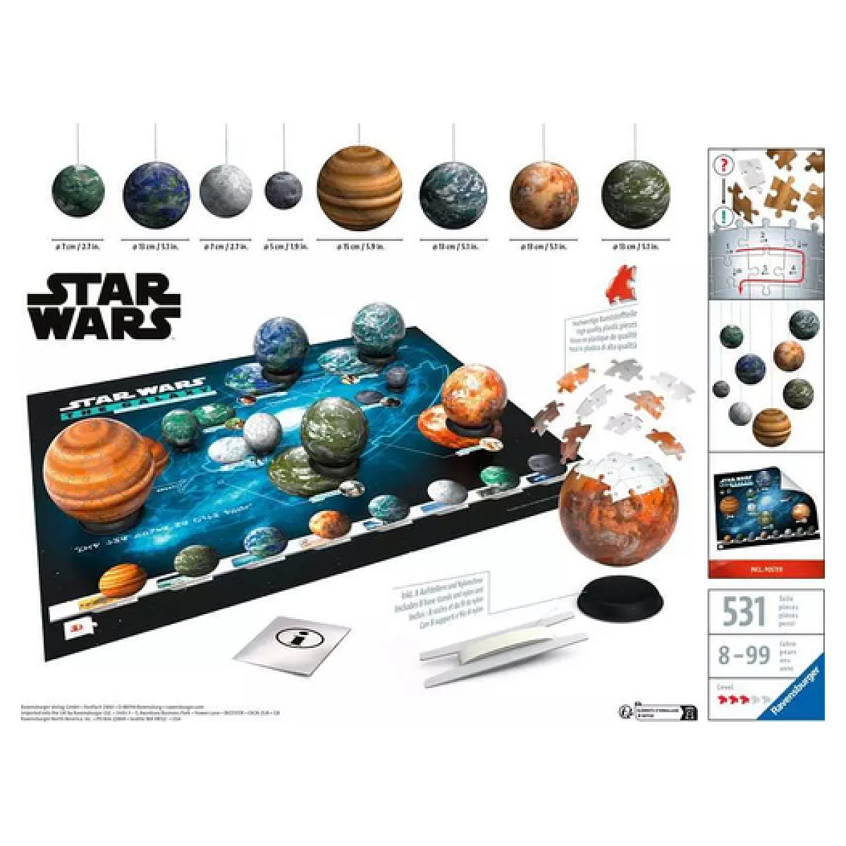Puzzle 3D 531 piece(s) Star Wars bleu, RAVENSBURGER