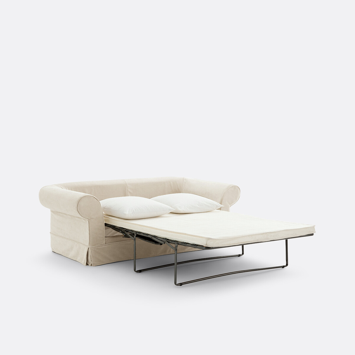 2- of 3-zits rechte bank van gemêleerd polyester, ADELIA beige   , LA REDOUTE INTERIEURS
