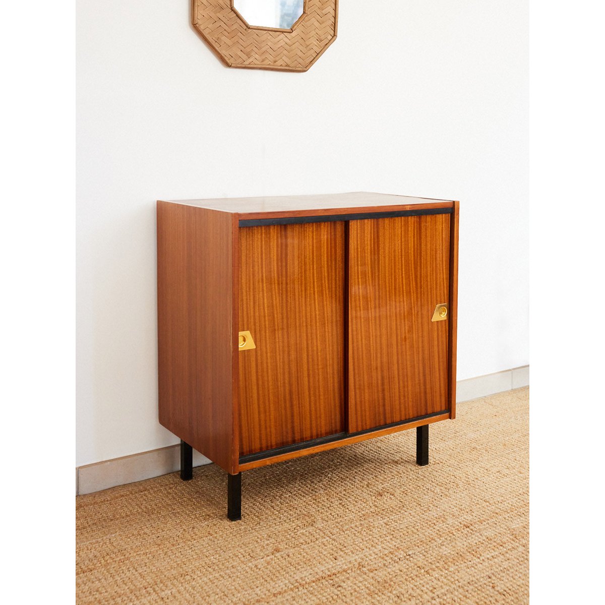 Buffet moderniste en bois Gustave N°1654 - Bon état noir, DEBONGOUT