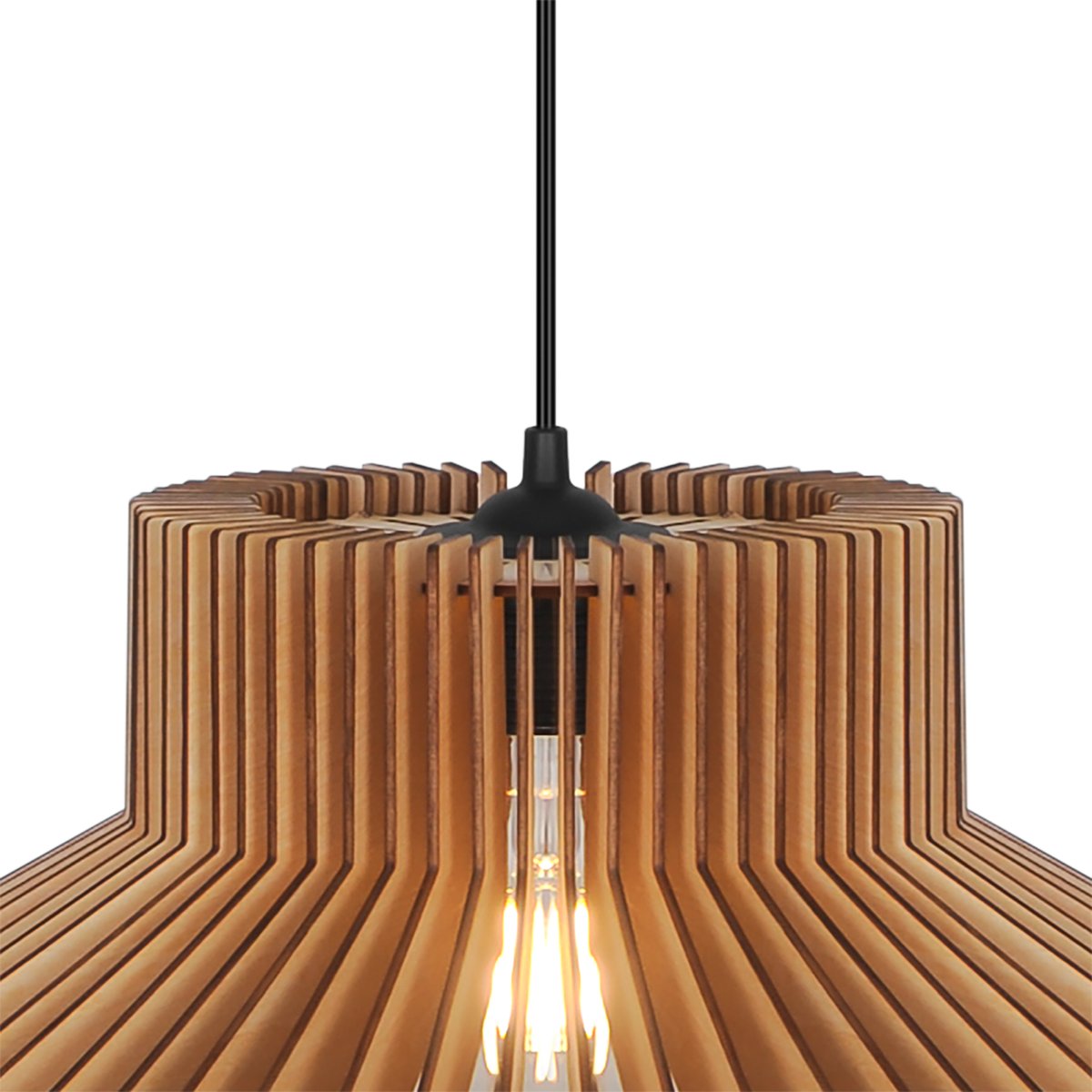 Suspension deux designs en un - structure en bois, MANAGO nature (marron), NORDLUX