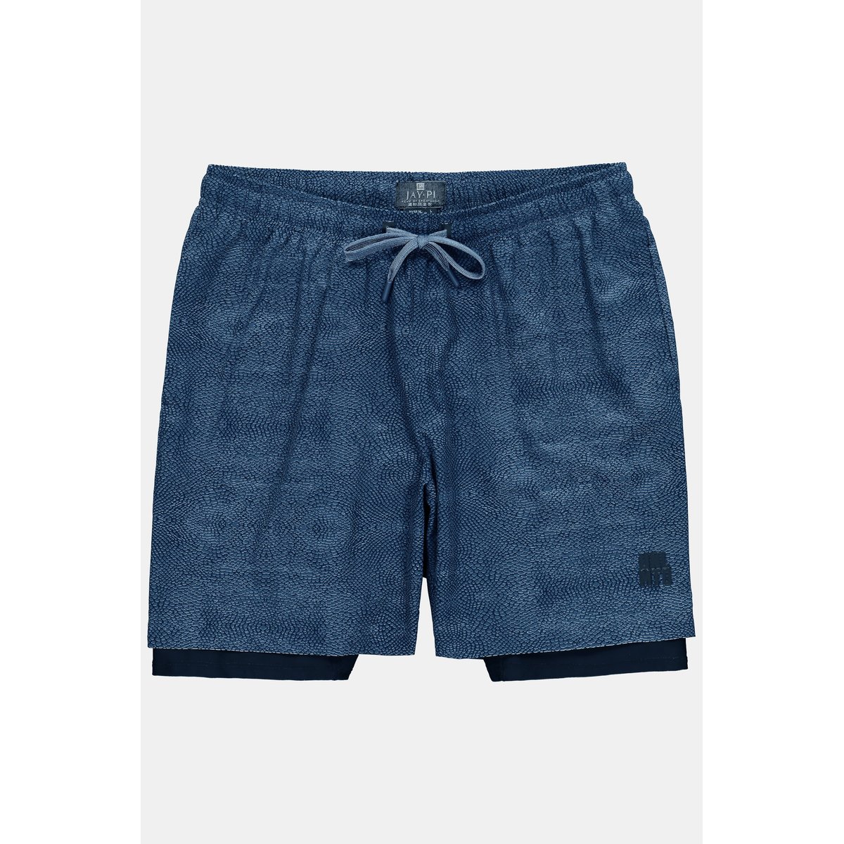 Bermuda 2-en-1 avec short intégré gris bleu, JP1880