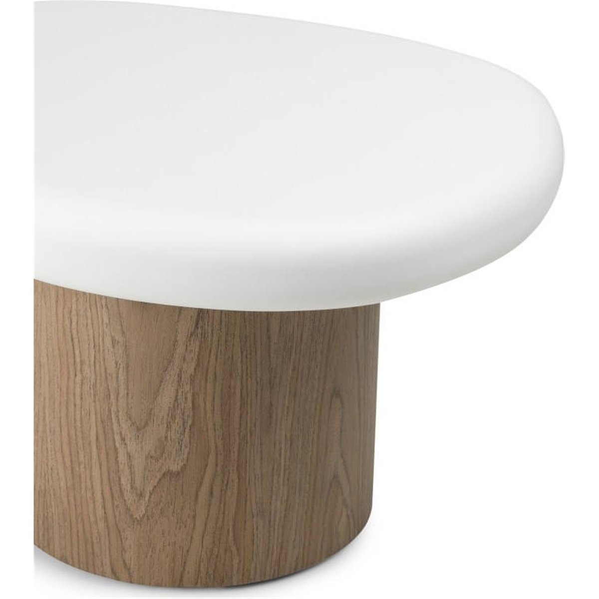 Table d'appoint organique OBUO en bois blanc et noyer, RECOLLECTION