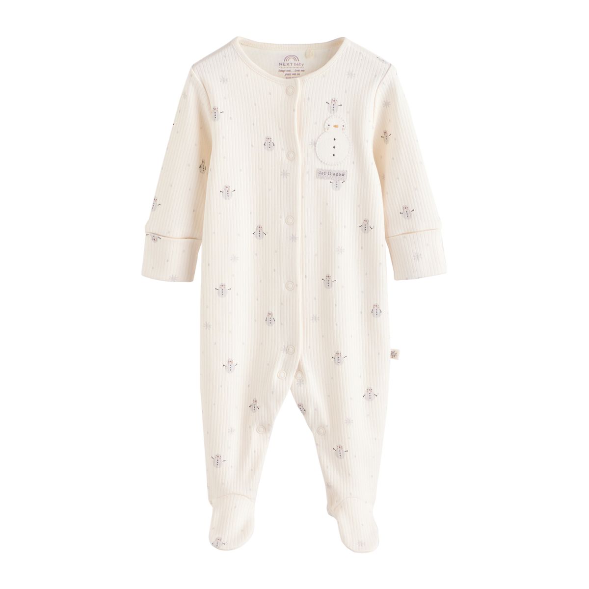 Grenouillère de noël bébé, lot 3 écru, NEXT